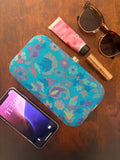 Blue Kani Pattern Clutch Bag