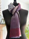 Men's Pure Pashmina Scarf – Red and Blue Striped