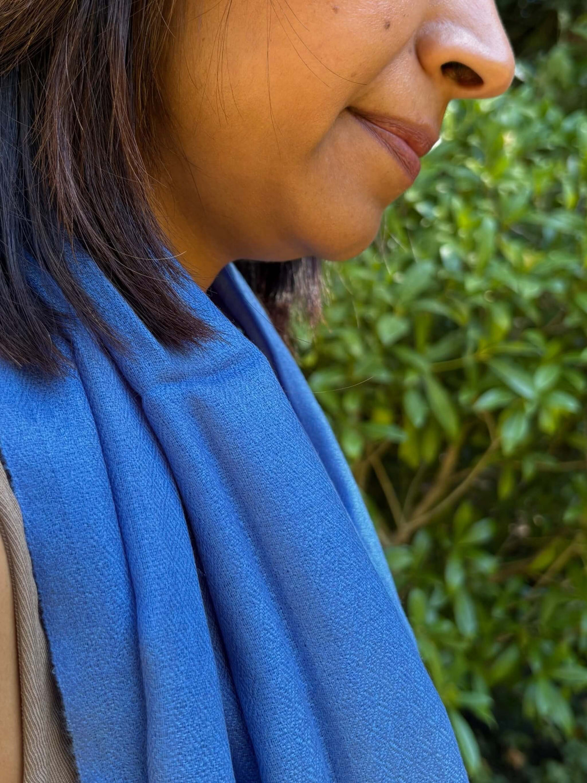 Blue Merino Wool Stole