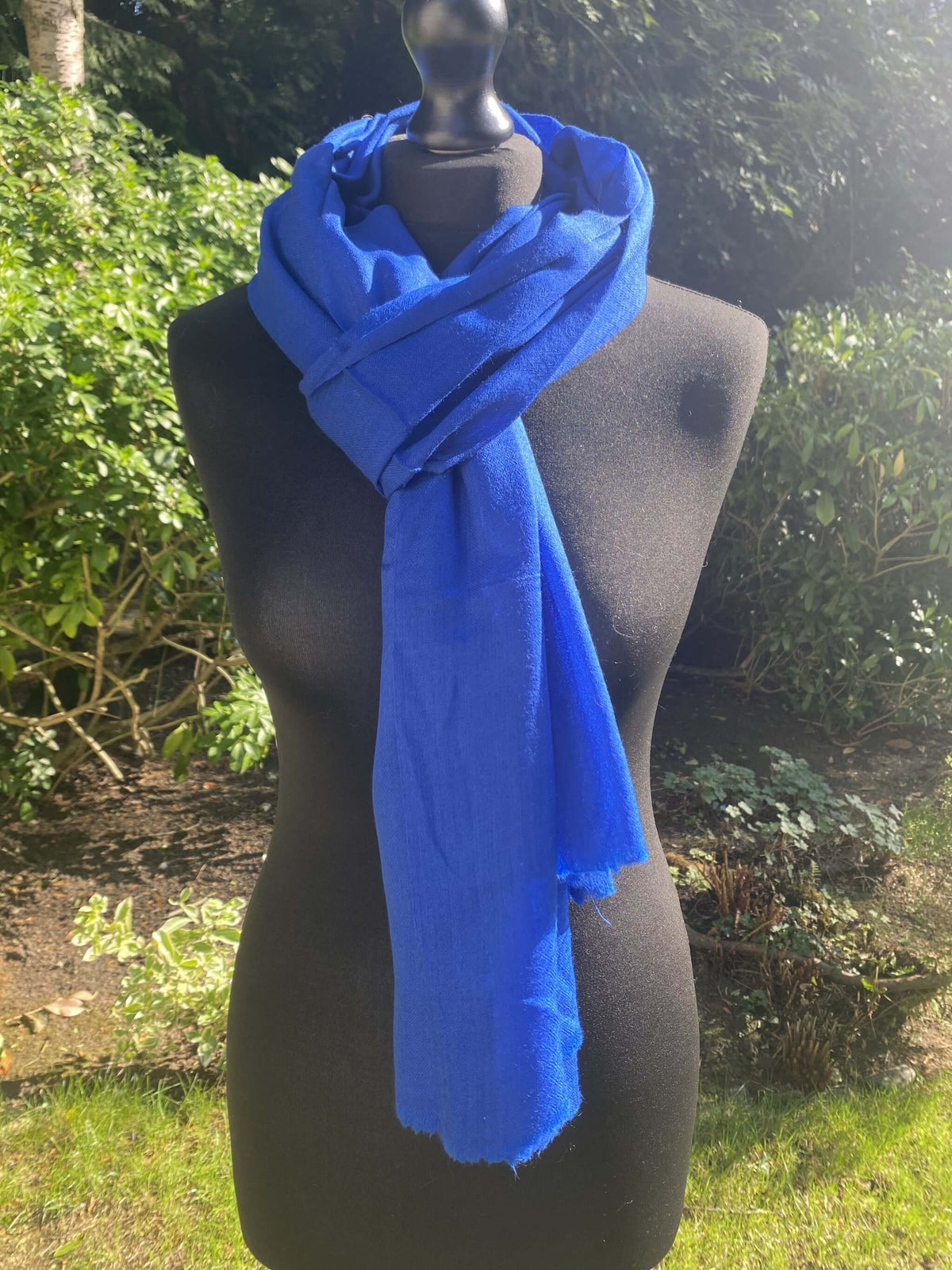 Royal blue Merino Wool Stole